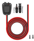 Rugged 20Ft 10AWG Solar Panel Extension Cable With Double Cable Entry Gland And IP68 Waterproof Connectors Perfect For RVs Campervans