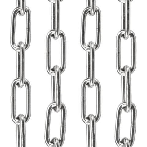 ✝️ 20 Feet x 5/32 Inch Stainless Steel Chain Link, Heavy Duty Chain Links, Rust Proof Coil Chain Metal Utility Chain for Clothesline