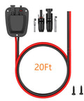 Rugged 20Ft 10AWG Solar Panel Extension Cable With Double Cable Entry Gland And IP68 Waterproof Connectors Perfect For RVs Campervans