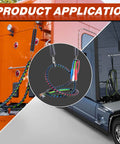 20 Inch Double Tender Spring Kit With 3-In-1 Hose Holder And 3-Hole Clamp Holder For Heavy Duty Semi Truck Air Lines Kit shown in use on semi trucks.