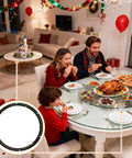 Family dining table with 20 Inch Lazy Susan Bearing Base With 450 Lb Load Capacity Heavy Duty Silent Turntable Ring for Dining Tables And DIY Projects