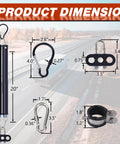 Product dimensions of 20 Inch Double Tender Spring Kit With 3-In-1 Hose Holder And 3-Hole Clamp Holder For Heavy Duty Semi Truck Air Lines Kit