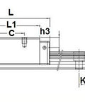 20mm 42.5 Rail Guideway System Square Slide Unit Linear Motion - VXB Ball Bearings