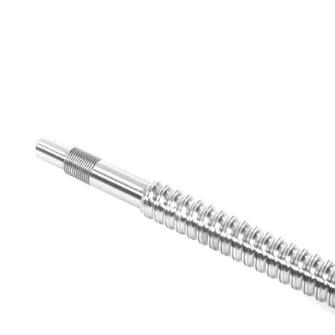 Close-up of 20mm Anti Backlash Ballscrew SFU2005 RM2005 With 700mm Length And 5mm Lead Metal Nut for CNC machines.