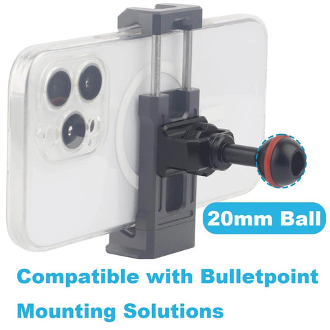 20mm Ball to 1/4"-20 Camera Screw Adapter for Bulletpoint Mounting Solutions and Camera Rigs, Compatible with SmallRig
