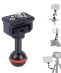 20mm Ball Head Adapter With A Quarter Inch Screw And Anti Slip Ring CNC Machined Aluminum For Camera Rigs and Phone Mounts