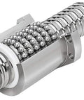 Close-up of 20mm Ball Screw SFU2005 Anti Backlash with 5mm Lead for Linear Motion, showing metal nut and screw threads.