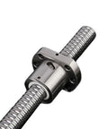 Close-up of 20mm Ball Screw SFU2005 anti backlash with 5mm lead and metal nut, no end processing, for CNC machines.