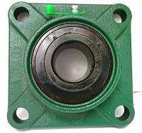 20mm Bearing UCF204 Black Oxide Plated Insert + Square Flanged Cast Housing Mounted Bearings - VXB Ball Bearings