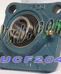 20mm Bearing UCF204 + Square Flanged Cast Housing Mounted Bearings - VXB Ball Bearings