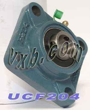 20mm Bearing UCF204 + Square Flanged Cast Housing Mounted Bearings - VXB Ball Bearings
