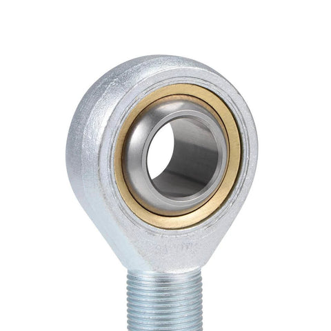 Close-up of 20mm Rod End Bearing M20x1.5mm Rod Ends Ball Joint Male Right Hand Thread showing bronze race and steel housing.