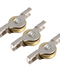 20mm Slotted Sliding Roller Wheel Set For Wardrobes Cabinets Bookcases And Doors With Copper Wheel And Metal Construction