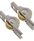 20mm Slotted Sliding Roller Wheel Set For Wardrobes Cabinets Bookcases And Doors With Copper Wheel And Metal Construction Set of 20