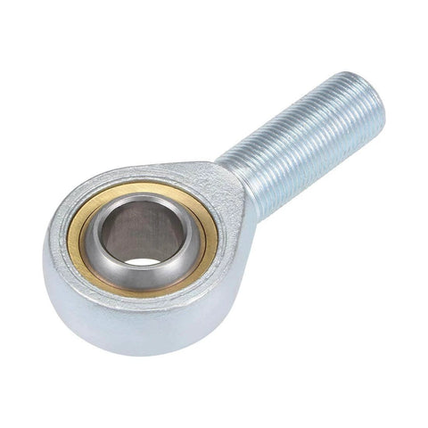20mm Rod End Bearing M20x1.5mm Rod Ends Ball Joint Male Right Hand Thread, metal construction, side view.