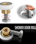 20mm Shower Door Rollers 4PCS Replacement Set for Bathroom Glass Sliding Doors with Smooth Quiet Wheels Copper Stainless Steel and Plastic Build Easy Install Runners with Screws