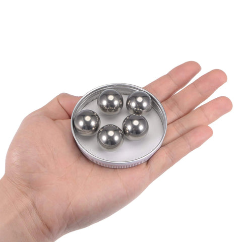 20mm Stainless Steel Bearing Balls G100 Precision, 5 Pack, 304 Grade Stainless Steel With Pro Grade Corrosion Resistance