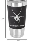 20oz Vacuum Insulated Tumbler Mug With Dope Black Widow Spider Design And Personalized Engraving Included Keeps Your Drinks Cold For Up To 24 Hours And Hot For Up To 8 Hours With A Soft Silicone Grip In Classic Black