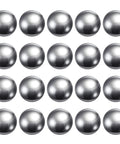 20pcs 20mm Carbon Steel Bearing Balls Precision Polished displayed in an organized grid pattern against a white background.