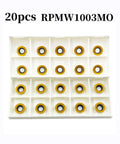 20 Pcs RPMW1003MO R5 Carbide Milling Inserts For SRDPN Indexable Milling Tools And Lathe Cutting Tools in packaging