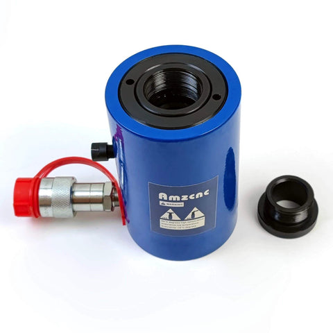 20T Hydraulic Cylinder Jack Hollow Single Acting Hydraulic Ram Cylinder 2"(50mm) shown with attachment