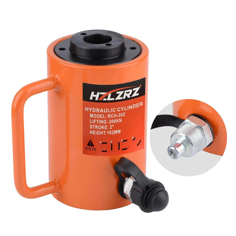 ✝️ 20T Hydraulic Cylinder Jack Hollow Single Acting Hydraulic Ram Cylinder, Hydraulic Lifting Cylinders 2"(50mm) Porta Power Kit RCH-202