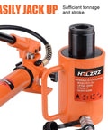 ✝️ 20T Hydraulic Cylinder Jack Hollow Single Acting Hydraulic Ram Cylinder, Hydraulic Lifting Cylinders 2"(50mm) and Porta Power Kit(RCH-202) close-up