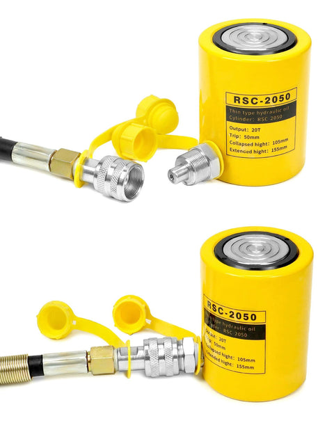 ✝️ 20T Mini Hydraulic Cylinder Jack Porta Power Ram 2" Stroke with CP-180 Manual Hydraulic Hand Pump, Single Acting