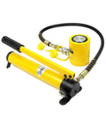 20T Mini Hydraulic Cylinder Jack Porta Power Ram 2" Stroke, CP-180 Manual Hydraulic Hand Pump, Single Acting Lifting Cylinders