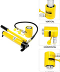 ✝️ 20T Mini Hydraulic Cylinder Jack Porta Power Ram 2" Stroke, CP-180 Manual Hydraulic Hand Pump, single acting lifting cylinders