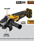 20V Max Cordless Angle Grinder With Brushless Motor Four And A Half Inch Wheel Paddle Switch Kickback Brake Tool Only DCG413B