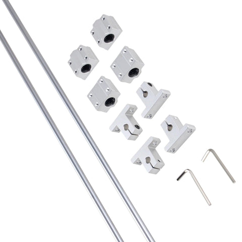 Two Pcs 20x1200mm Linear Shaft Optical Axis Kit With Four SK20 Linear Rail Supports And Four SCS20UU Slide Blocks For CNC Machines