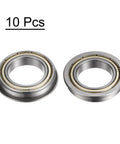 F6804ZZ Flanged Ball Bearing With Double Shielding 20x32x7mm Chrome Steel ABEC1 Bearings 10 Pack uxcell