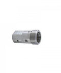 Mini on/off valve body, metal, threaded end; waterjet pump spare part
