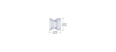 Clear Crystal Knob Set For UV Bond Adhesive, Traditional Style, No-Drill Glue-On Installation, dimensions shown on diagram