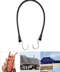 21 Inch Tarp Straps With Hooks 50 Pack Adjustable Rubber Bungee Tie Downs For Securing Tarps Canvases And Cargo On Flatbed Trailers