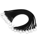 21 Inch Tarp Straps With Hooks 50 Pack Adjustable Rubber Bungee Tie Downs for Securing Tarps Canvases and Cargo on Flatbed Trailers