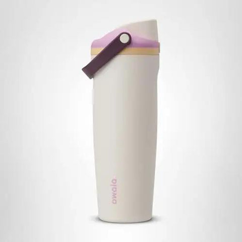FreeSip 2-In-1 Spout Water Bottle With Built-In Straw And Bucket Handle, Insulated 30 Ounce Stainless Steel, side view
