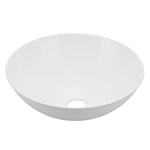 Premium White Acrylic Vessel Sink for Bathroom - Easy Installat Sink for Cara, Campers & Yachts - Modern Design, & Lightweight - white bowl shape