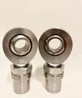 Pair Of 1 1/4 Inch Heat Treated Chromoly Rod End heim Joints With Left And Right Hand Threads Including Tube Adapters For 1 3/4 O D To 0.120 Tubing And Zinc Plated Jam Nuts.