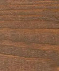 Dark Walnut Wood Stain For Decks And Fences Penetrating Semi Transparent Finish on rich textured wood grain surface.