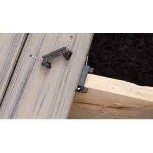 Slick Composite Deck Board Joint Clips 14 Pack for Tight Alignment and Flush Ends, showcasing hidden fasteners with a matte finish.