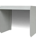 Tough As Nails Metal Awning For Ev Chargers And Security Cameras All Weather Roof Cover, gray steel shelter, wall-mounted protection.