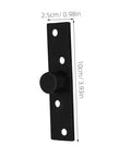 Secret Swivel Stainless Steel Exterior Door Hinge for Cabinets and Toilet Doors, black, showing dimensions 2.5cm x 10cm