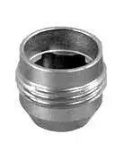 Heavy Duty Cone Seat Wheel Locks M12 X 1.5 Thread Set Of 4 Silver showing a single bolt detail for under hub cap security.