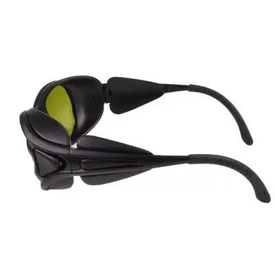 Premium Laser Safety Goggles Shielding Against 800-1700 Nm Infrared Beams With Badass Od 4 Plus Filter side view on a white background.