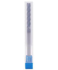 Solid carbide end mill, 1/4 in cutting diameter, 4-flute, AlTiN coated, square end, in clear plastic tube