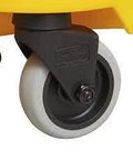 Close-up of Replacement Casters For WaveBrake Mop Buckets 3 Inch Non Marking TPR Rubber Wheel, fits 7570 7571 7580 7581 7582 7583