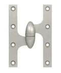 6 Inch 4 Inch Solid Brass Olive Wood Knuckle Hinge Left Hand Satin Nickel Finish durable construction for cabinet doors and exteriors