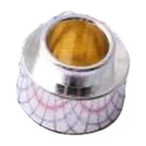Twenty Piece SMD Round Nut Standoffs Circuit Board Surface Mount Hardware 3 3 X 3 MM Copper Tinned Columns with metallic finish.